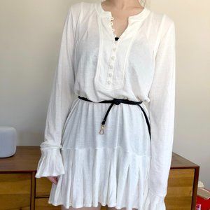 FREE PEOPLE shirt dress with Pleated details